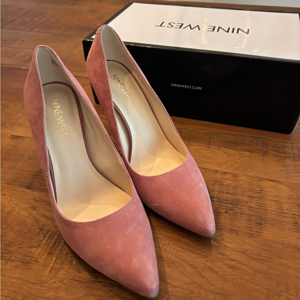 Nine West Blush Suede Heels